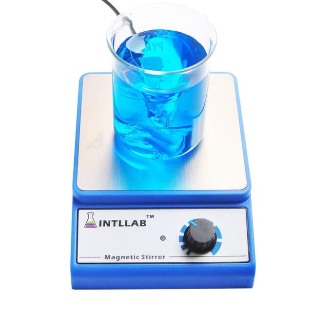 INTLLAB Magnetic Stirrer & 2000ml Borosilicate Erlenmeyer Flask Set